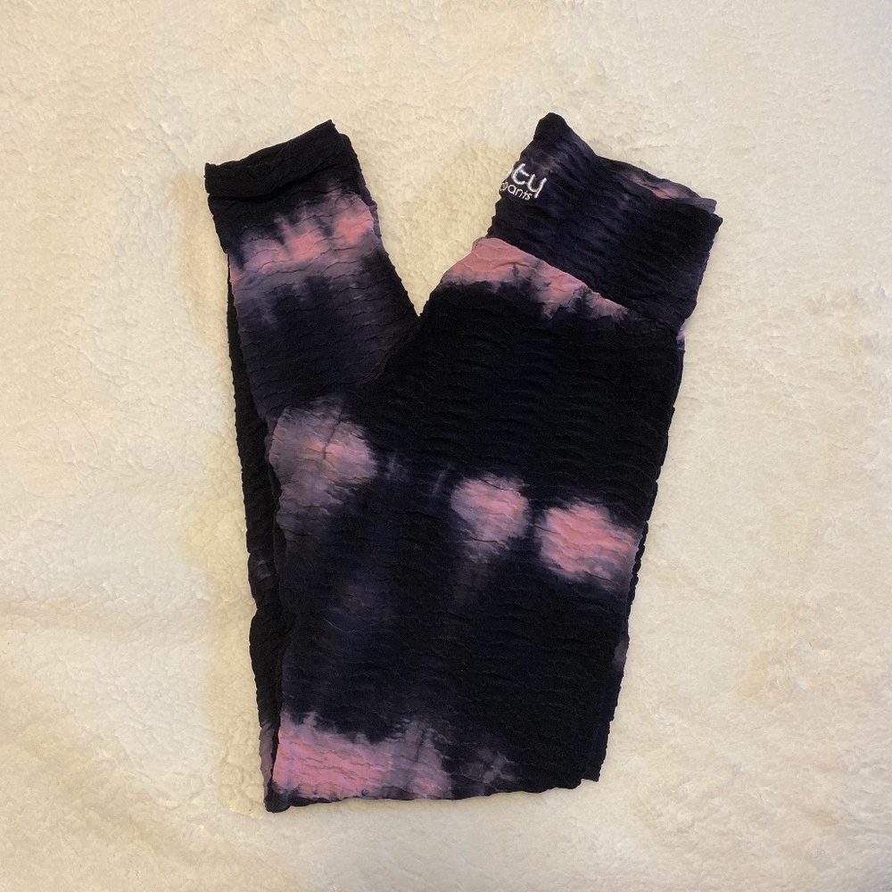 Booty By Brabants Black & Pink Tie Dye Leggings